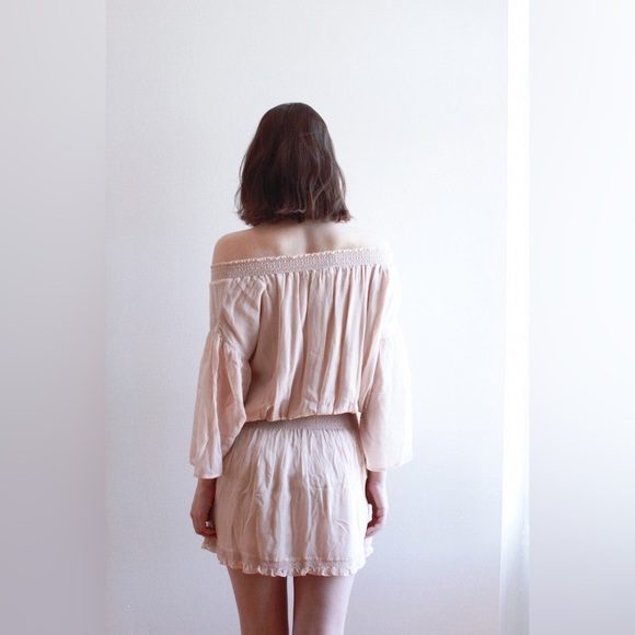 Flannel Australia Silk Montreaux Mini Dress in Blush - Picture 5 of 11